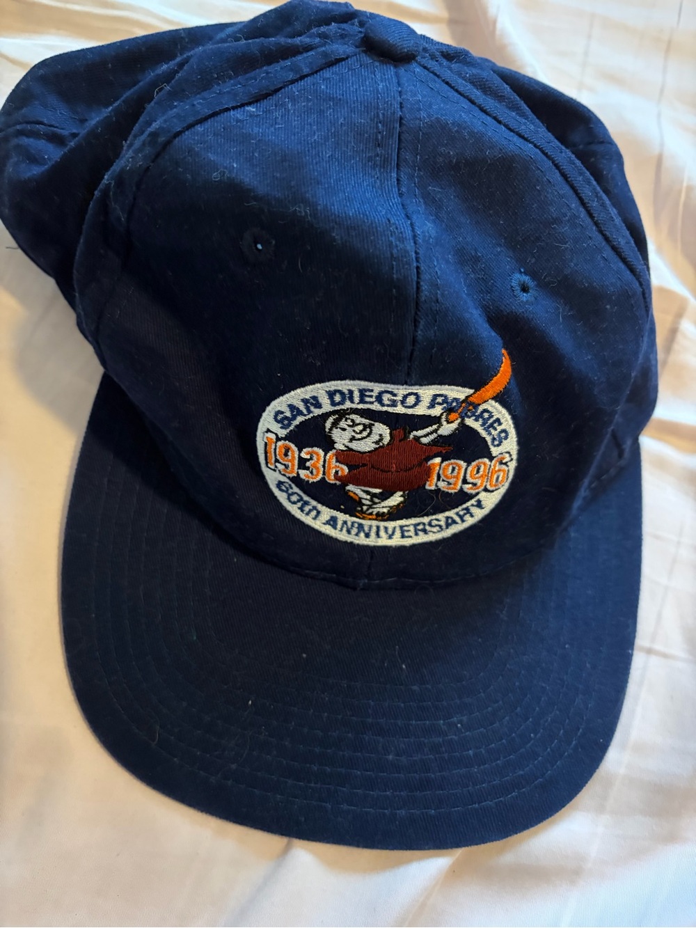 Vintage San Diego Padres Hat 60th Anniversary 1996 Snapback Cap Swinging Friar